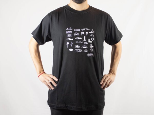 Remera Unisex ICONOS NEGRA