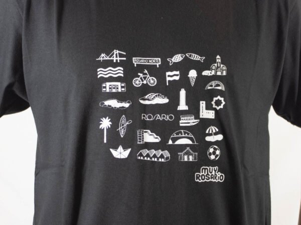 Remera Unisex ICONOS NEGRA - Imagen 2
